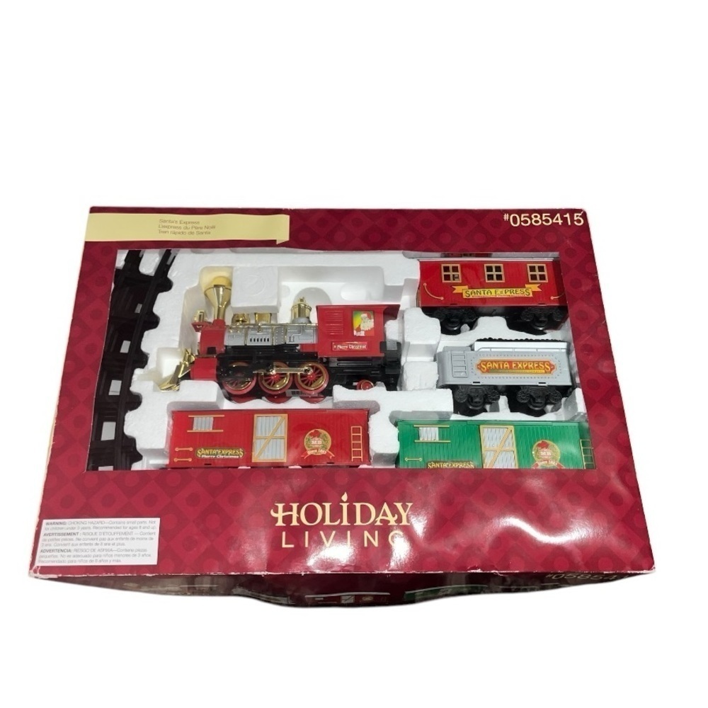 Sounds, Whistle & Locomotive With Headlights Santa Express Train Set